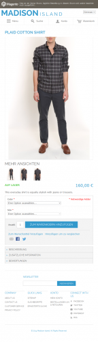 Magento RWD Theme Smartphone-Ansicht