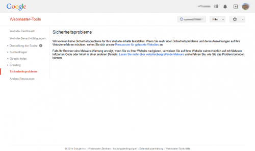 Google Webmaster Tools Sicherheit