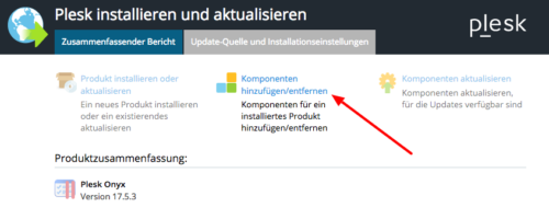 Plesk Installer Komponenten