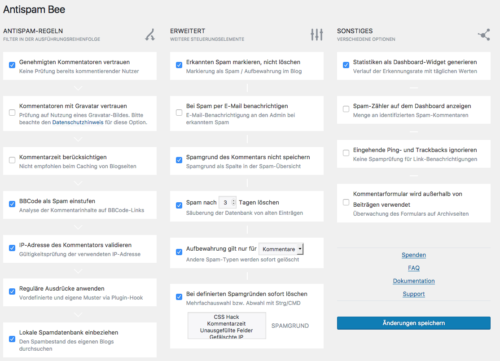 antispam-bee-einstellungen