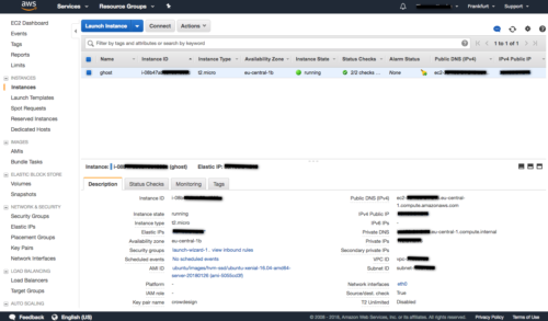 AES EC2 Dashboard