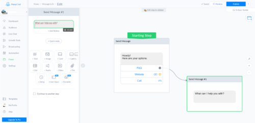 Manychat Flow Builder