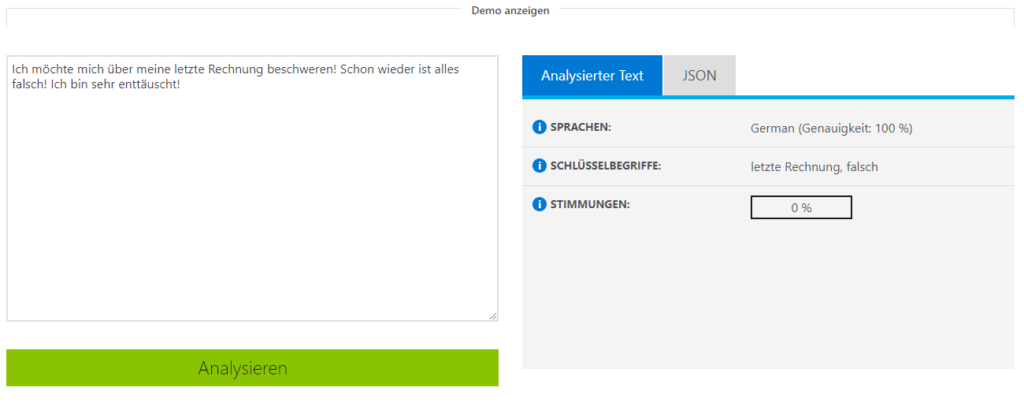 Microsoft Azure NLP Demo