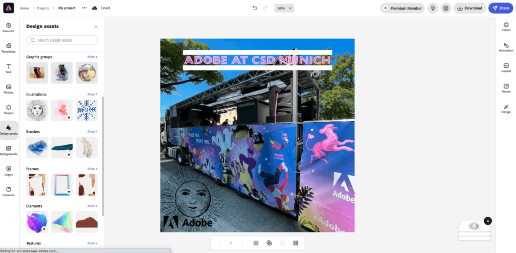 adobe express design assets