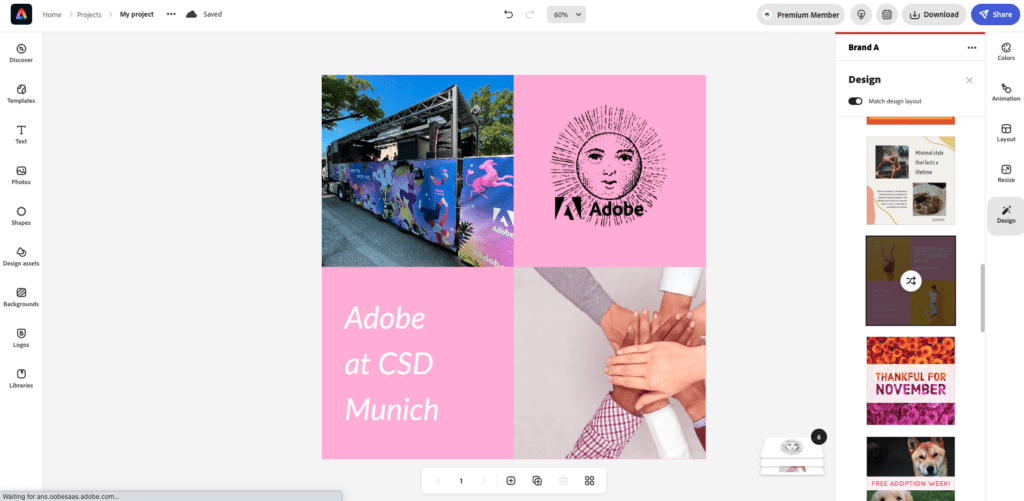 adobe express design suggestions