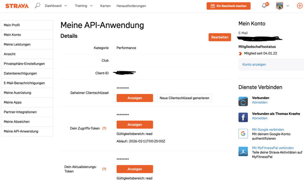 Strava Developer App